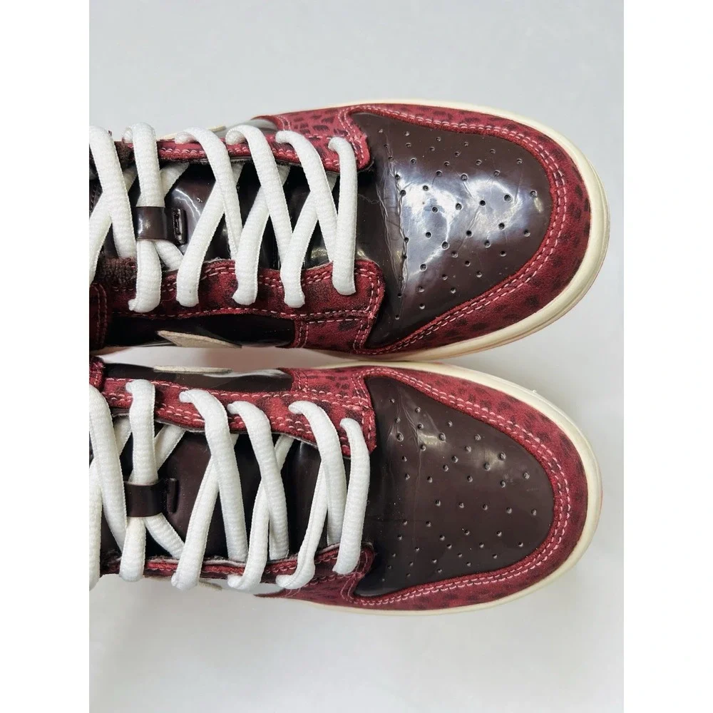 Nike Dunk Low GS Sail Dark Cinder‎ Laser Pink White Leopard 309601-211 Size 5.5Y